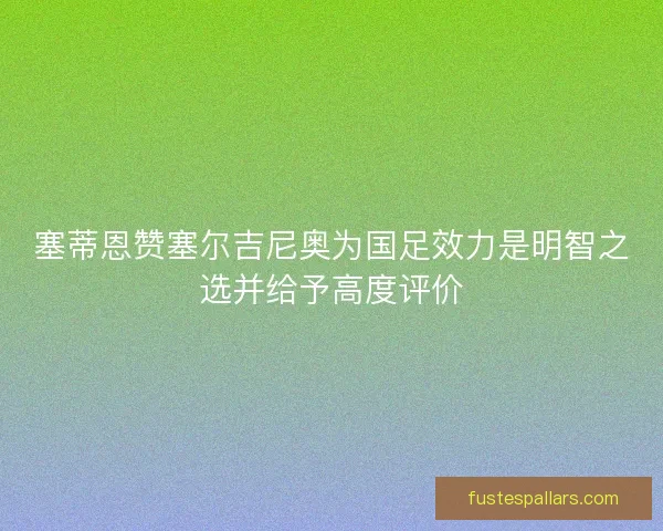 塞蒂恩赞塞尔吉尼奥为国足效力是明智之选并给予高度评价